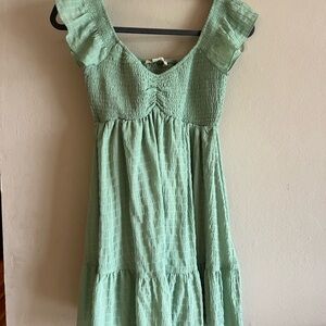 NWT-Charming Green Teen Sun Dress